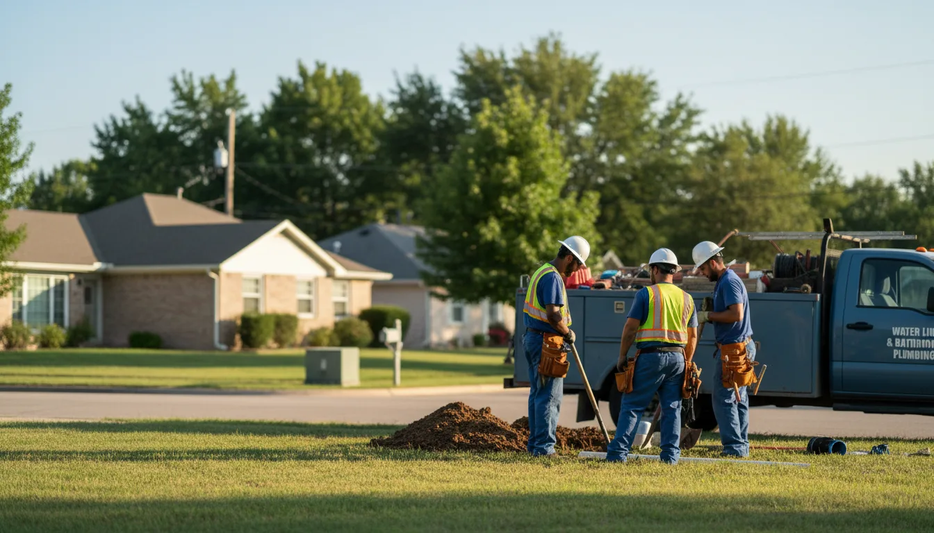 Residential water line and bathroom plumbing service in Dodson, LA